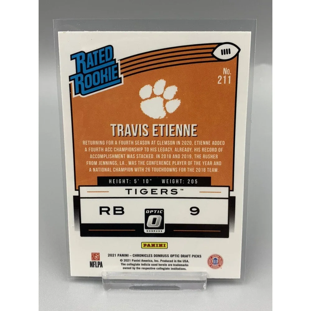 2021 Panini Chronicles Draft Picks Optic Rated‎ Rookie Travis Etienne Jaguars